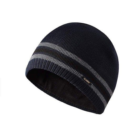 Men's Fleece Knit with Straight Rim Beanie Hat