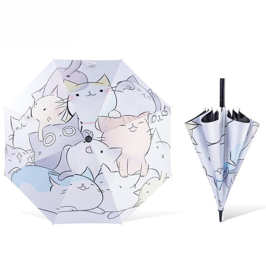 High Wind Power Umbrella with Fan Double Cooling UV Protection Parasol