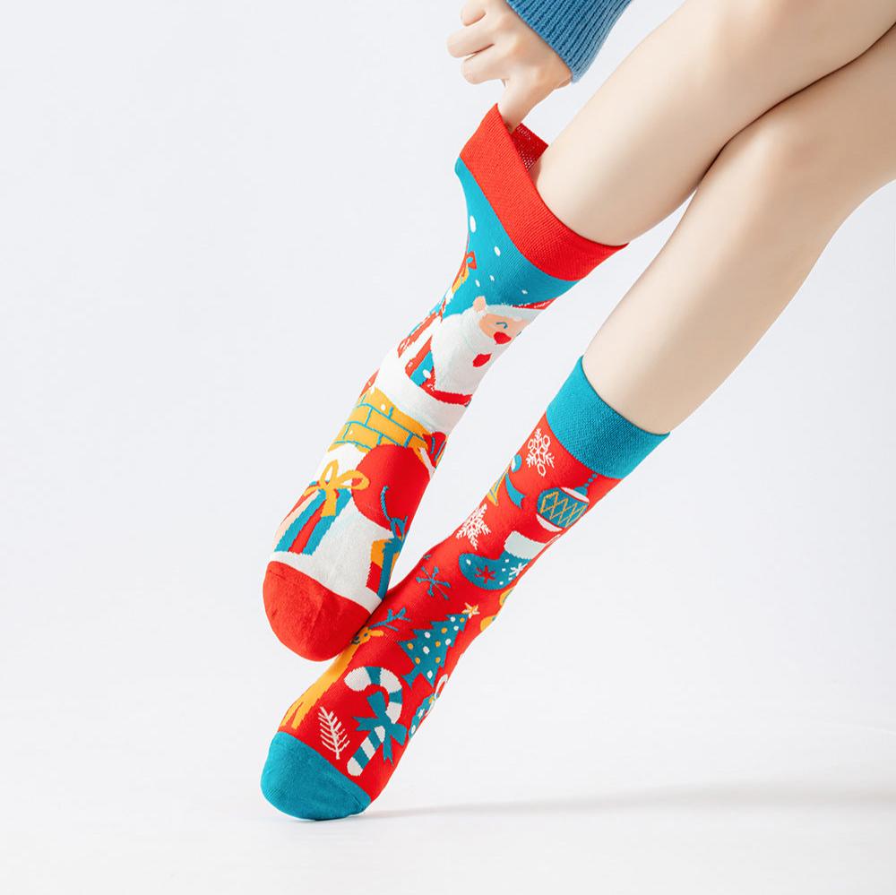 Winter Christmas snowman fashionable cute thick couple socks