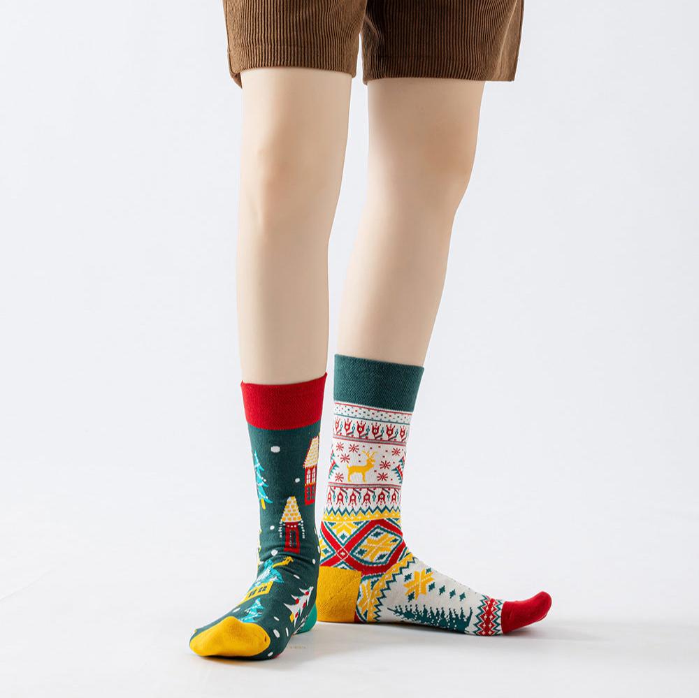 Winter Christmas snowman fashionable cute thick couple socks