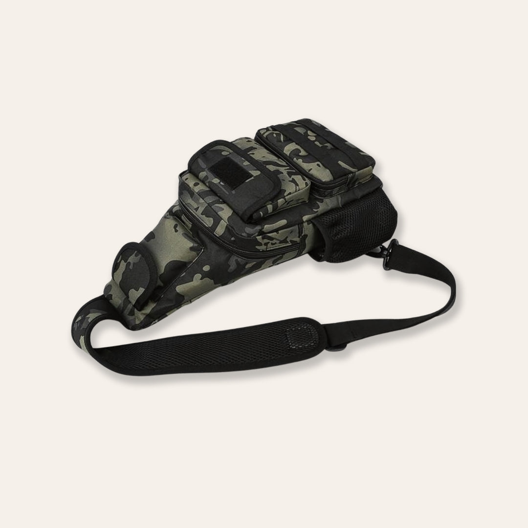 Camouflage tactical crossbody bag for travel and hiking