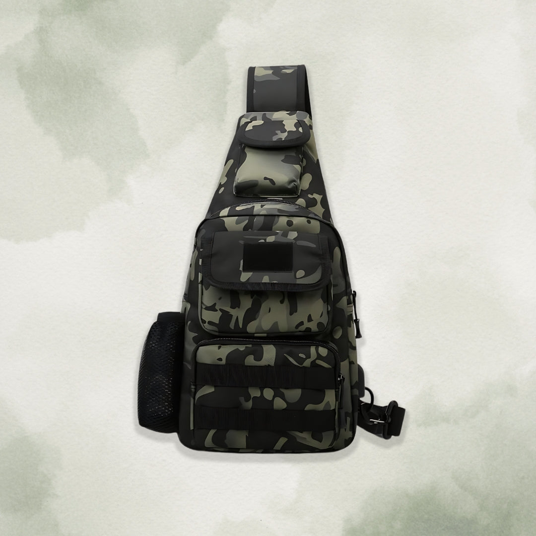 Camouflage tactical crossbody bag for travel and hiking