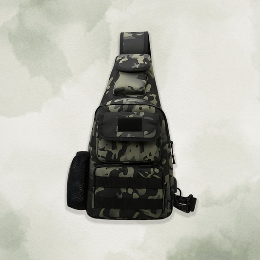 Camouflage tactical crossbody bag for travel and hiking