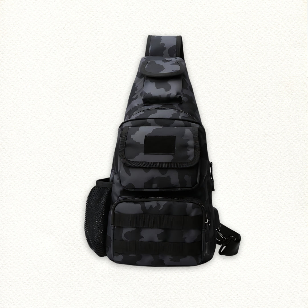 Camouflage tactical crossbody bag for travel and hiking