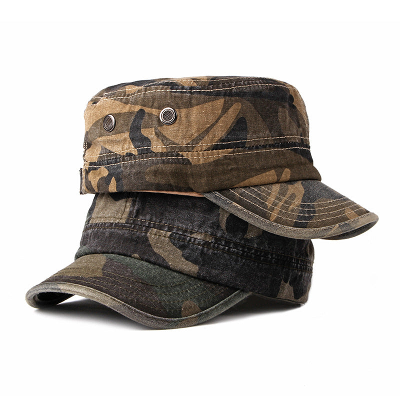 New outdoor flat sunscreen visor camouflage simple military cap