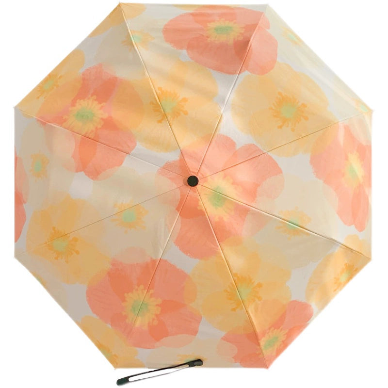 Automatic umbrella rain and UV protection small folding parasols.