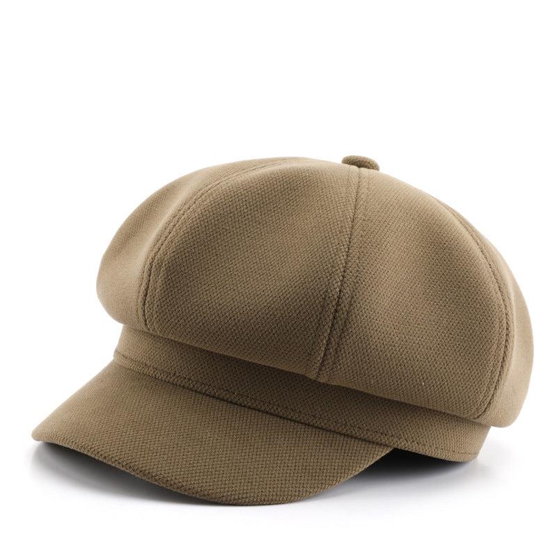 Octagonal brushing solid color painter outdoor travel Cap