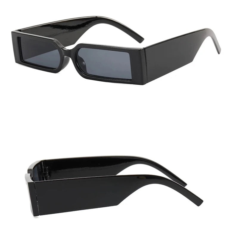 Functional wind futuristic sunglasses UV400 ultra narrow frame rectangular cyberpunk trendy sunglasses