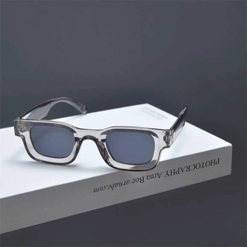 Rectangular retro shape narrow frame sunglass for men and women