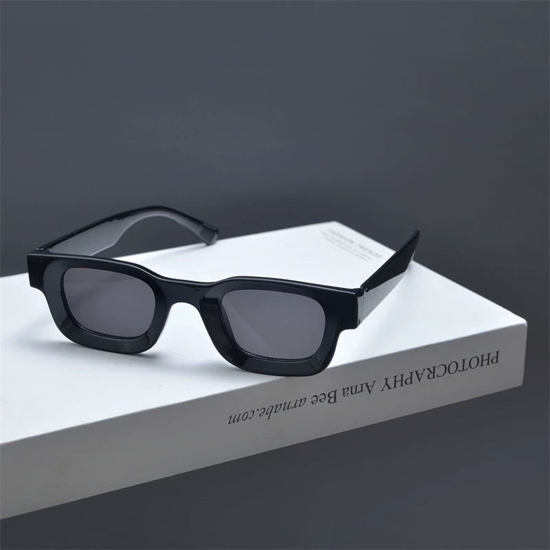 Rectangular retro shape narrow frame sunglass for men and women