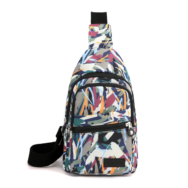 Printed unisex high quality crossbody bag for travel and hiking