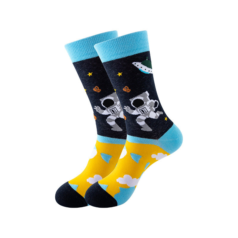 Cartoon color trend cotton winter socks for men & women