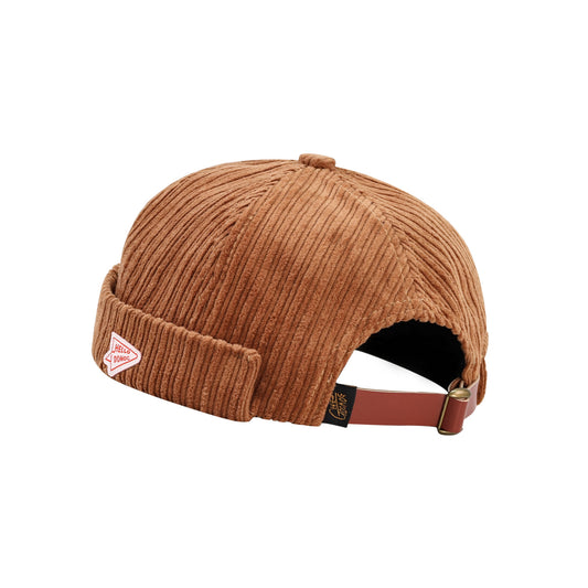 Corduroy men's winter sailor melon skin hat