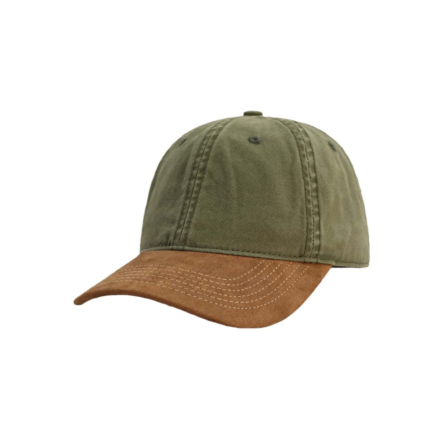 Contrasting canvas summer soft top hat