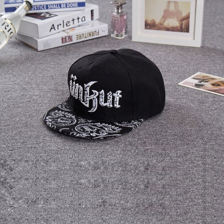 Summer Friendly Embroidery flat Brimmed hip-hop cap