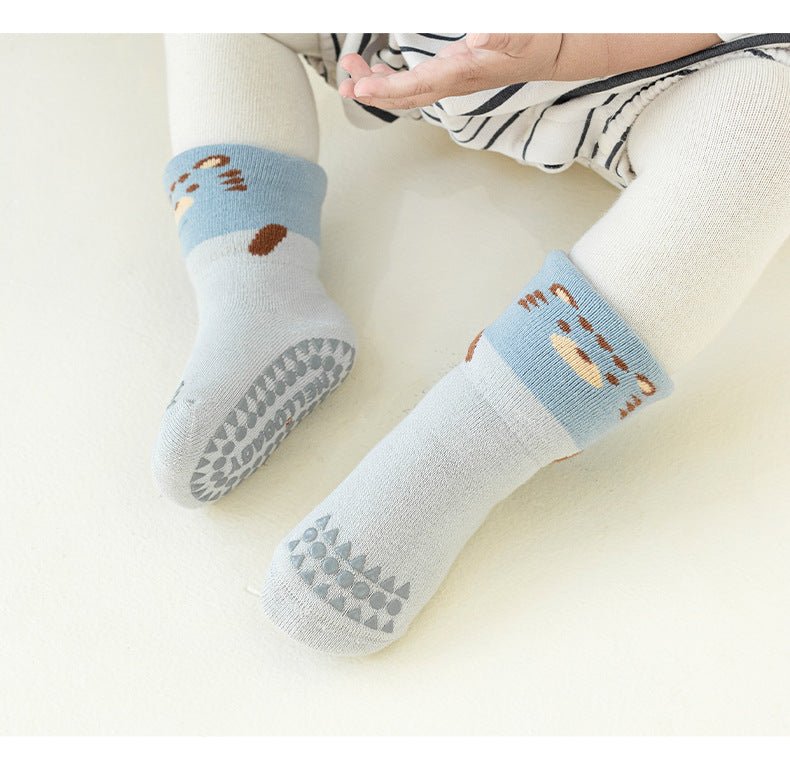 Children's Terry Warm Non-Slippery Cute Cartoon Printed Floor Socks