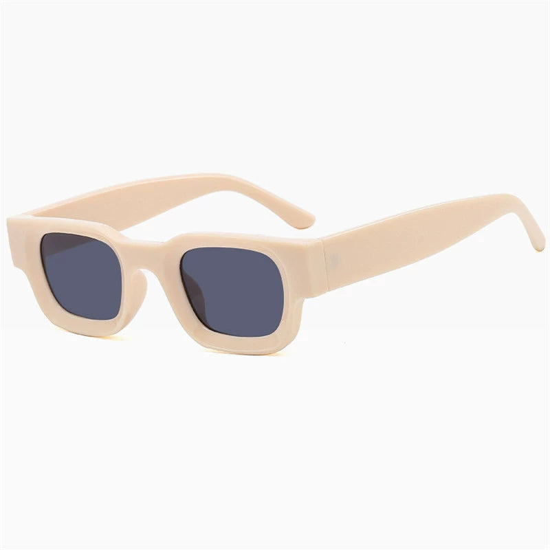 Rectangular retro shape narrow frame sunglass for men and women