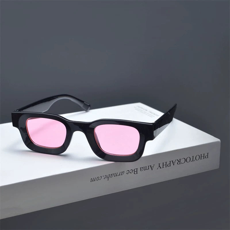 Rectangular retro shape narrow frame sunglass for men and women