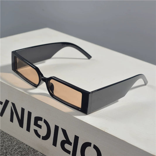 Light new rectangular retro narrow frame colorful sunglasses for men and women