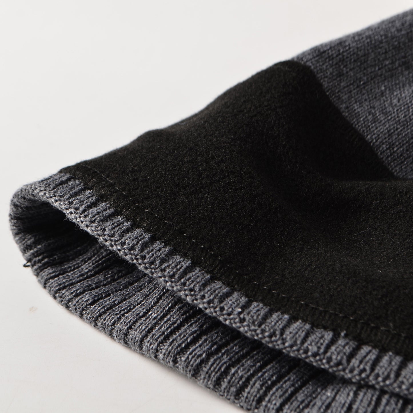 Men's Fleece Knit with Straight Rim Beanie Hat