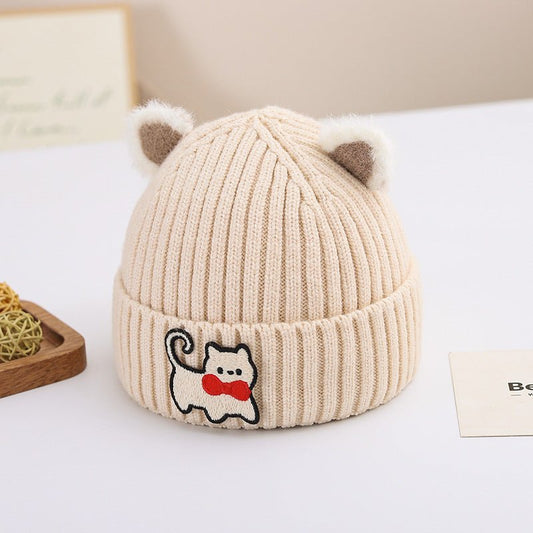 Children's Cute Kitten Winter Knitted Warm Cap