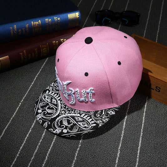 Summer Friendly Embroidery flat Brimmed hip-hop cap