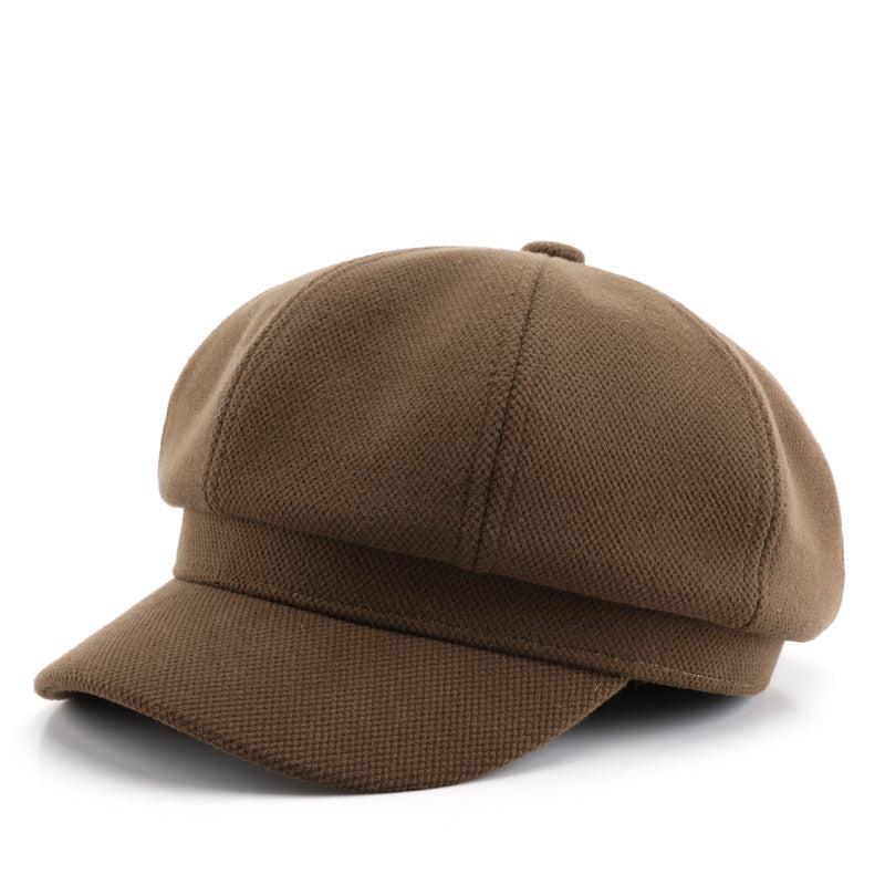 Octagonal brushing solid color painter outdoor travel Cap