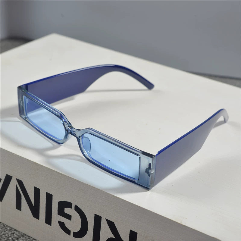 Light new rectangular retro narrow frame colorful sunglasses for men and women