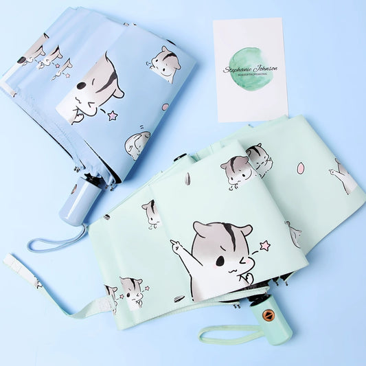 Fully automatic, functional, cute cartoon print umbrella