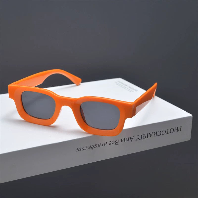 Rectangular retro shape narrow frame sunglass for men and women