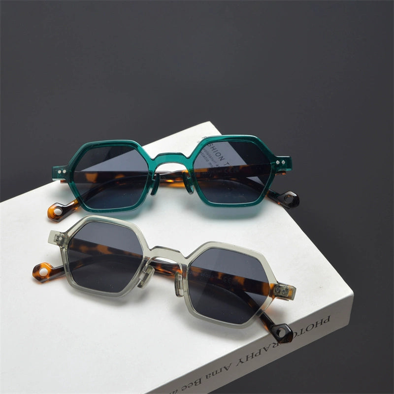 Thin Polygonal style street fashion summer sunglass for men and women