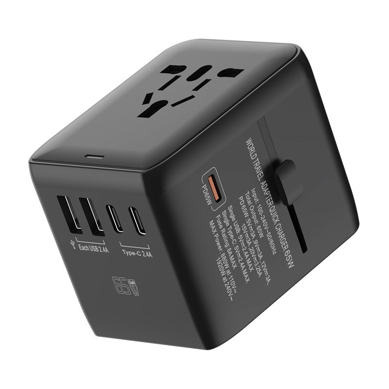 Multifunctional 65W Fast Charging Travel Universal Plug Converter