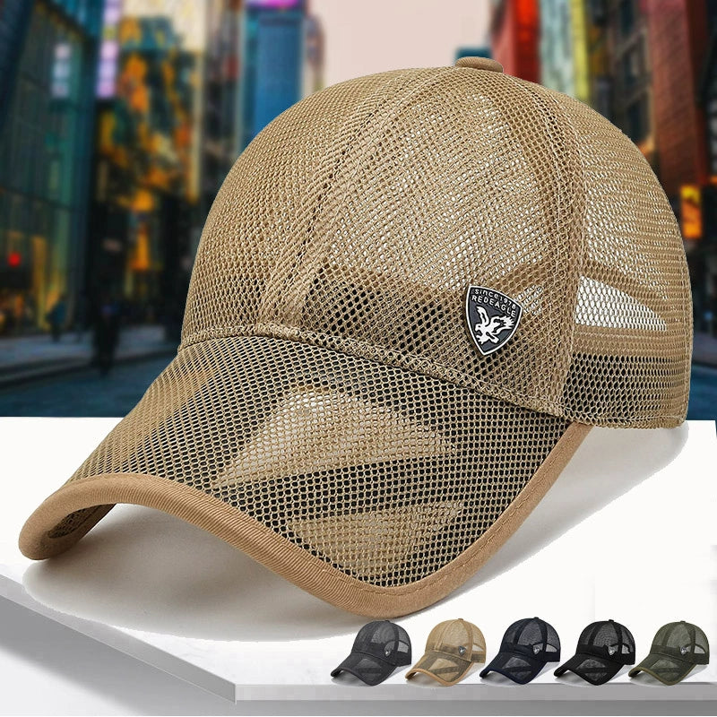 Mesh Breathable Summer sun protection cap for men