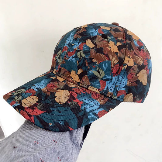 Women's summer outdoor sun protection printed design cap