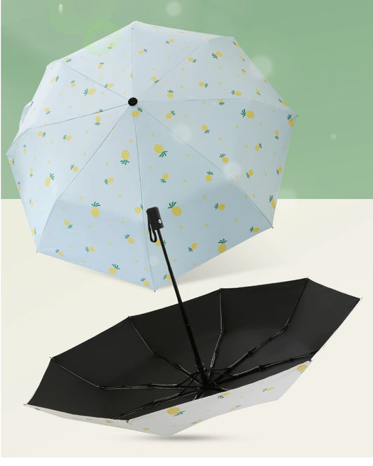 Carriable , Small print folding rain and sun umbrella