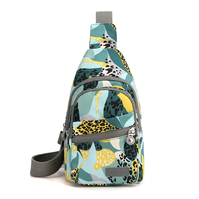 Printed unisex high quality crossbody bag for travel and hiking