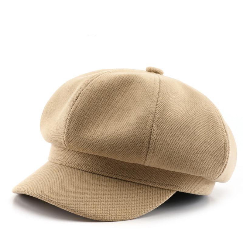 Octagonal brushing solid color painter outdoor travel Cap