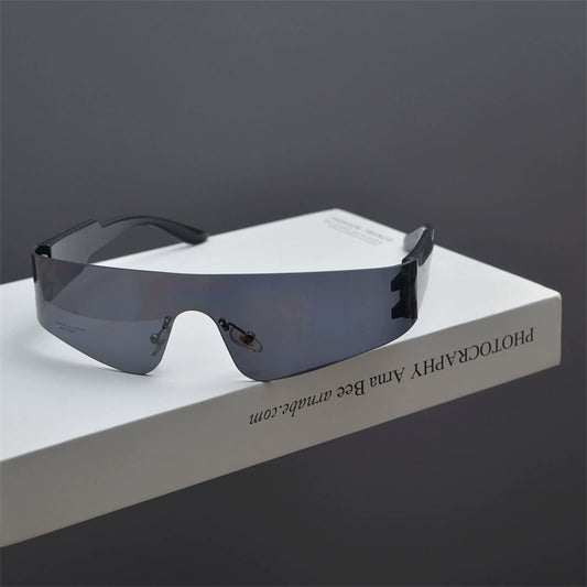 Futuristic Frameless reflective sunglass, Driving and riding sunglass for men and women