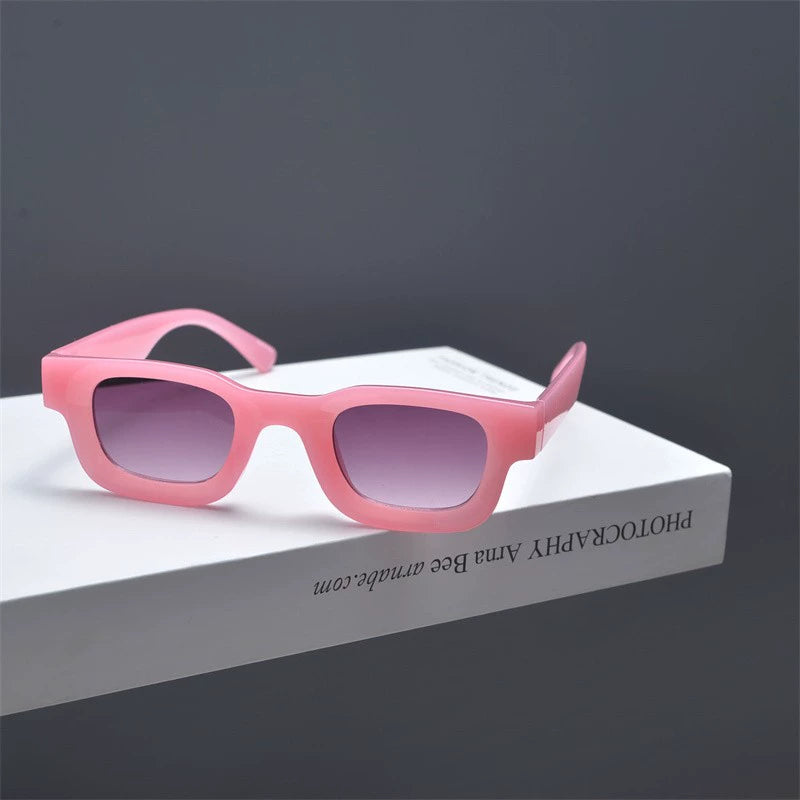 Rectangular retro shape narrow frame sunglass for men and women