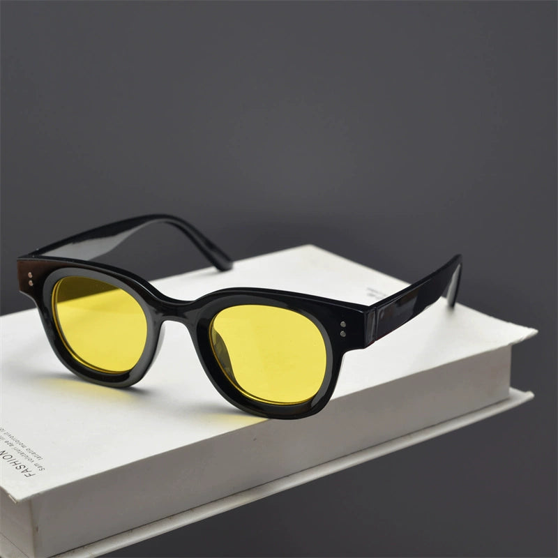 Small Square frame sunglass shades for men and women , streetwear colorful shades