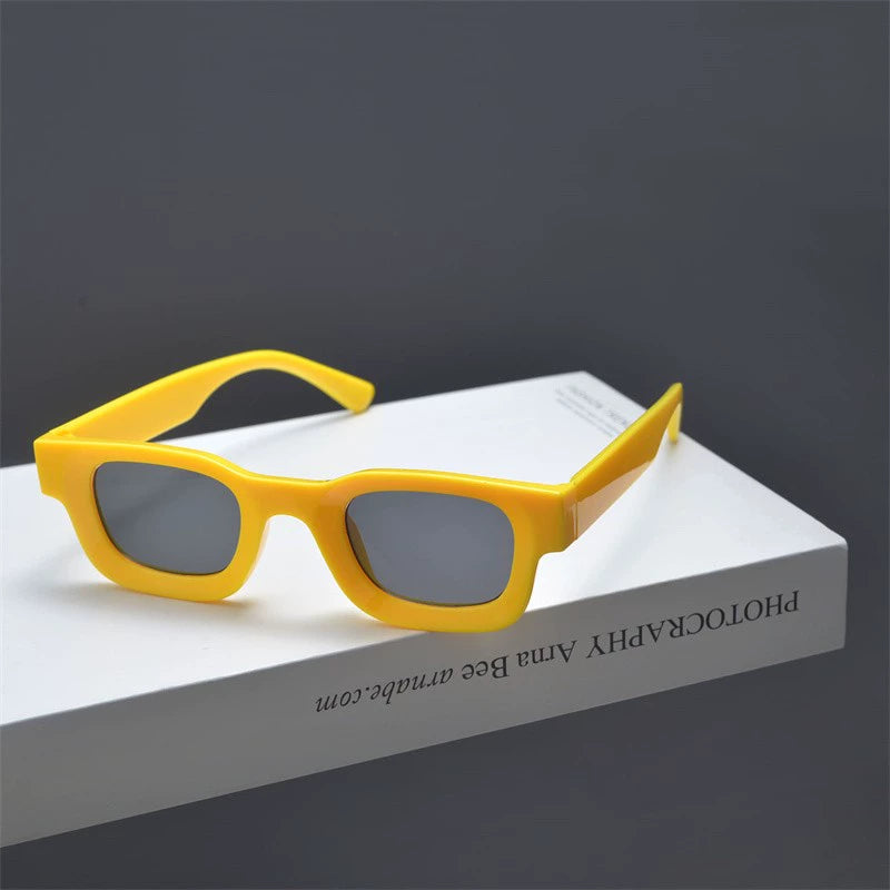 Rectangular retro shape narrow frame sunglass for men and women