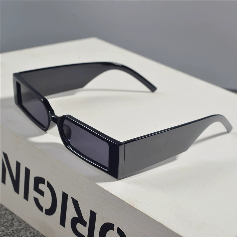 Light new rectangular retro narrow frame colorful sunglasses for men and women