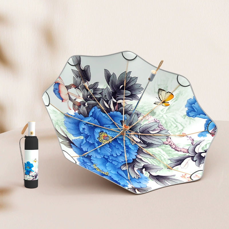 Anti-UV antique style fully automatic anti rebound umbrella