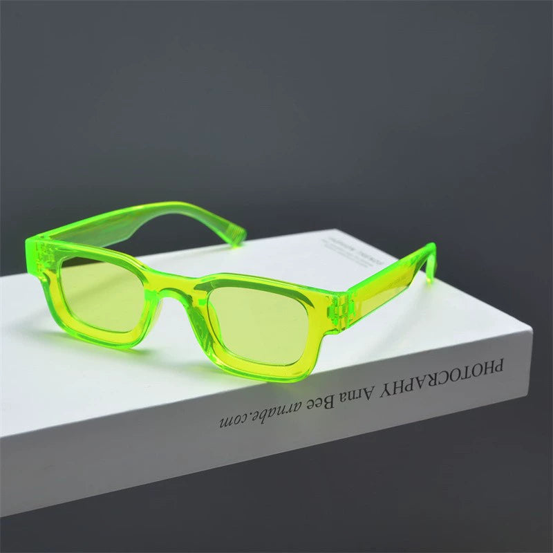 Rectangular retro shape narrow frame sunglass for men and women