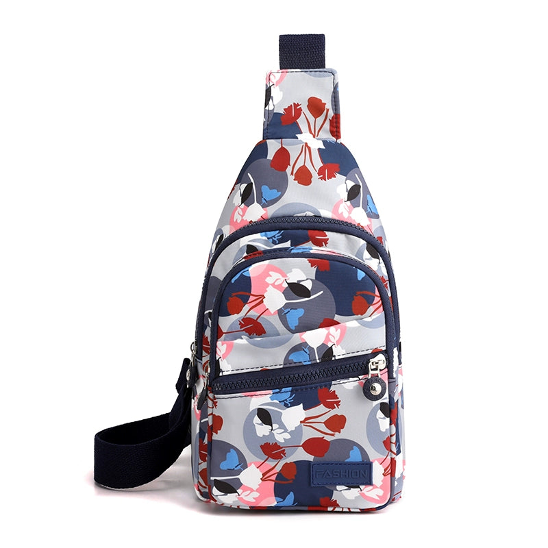 Printed unisex high quality crossbody bag for travel and hiking