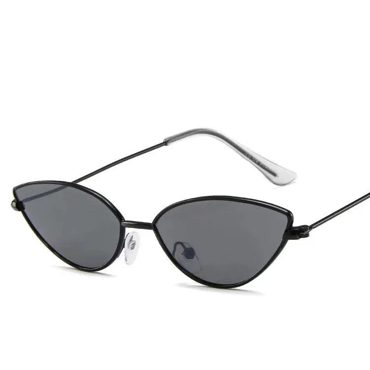 Cat-eye shape light sunglasses, metal small-frame colorful sunglasses