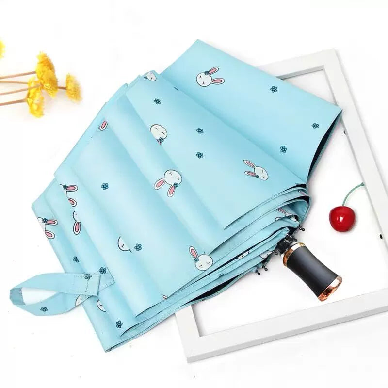 Printed, light automatic folding all season umbrella