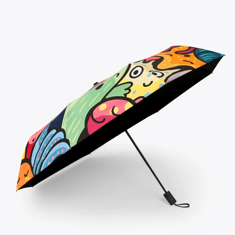 Graffiti Printed Automatic folding All Season Umbrella