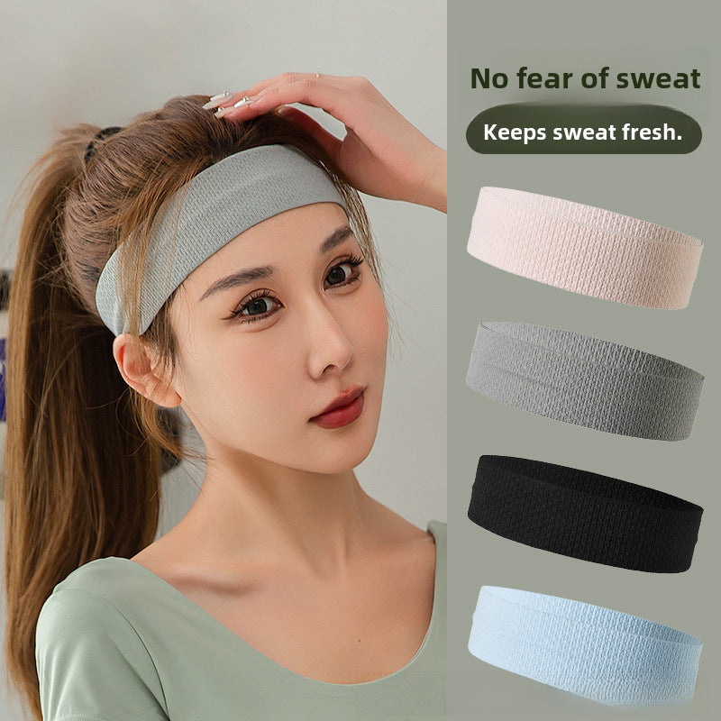 Running and fitness sweat absorbent embroidery hair band