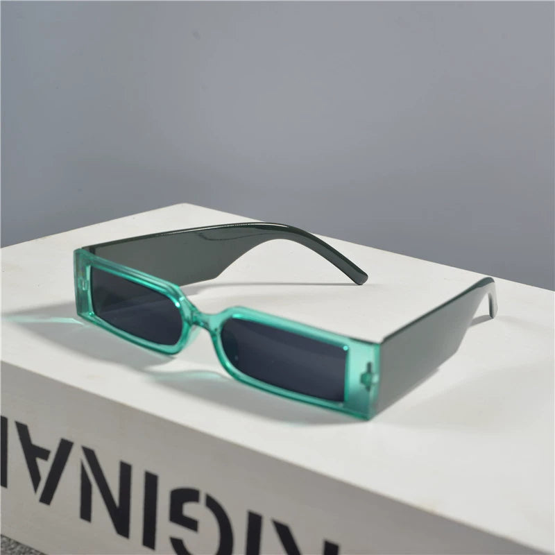 Light new rectangular retro narrow frame colorful sunglasses for men and women